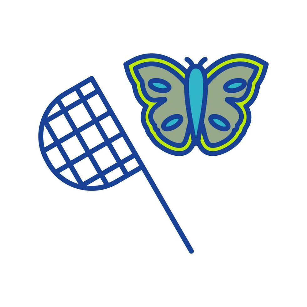 icono de vector de colector de mariposa