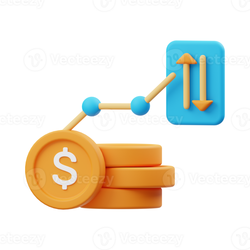 3D design in statistic, arrow, up, soaring, currency, datum, increase, improvement, analyzing, economy, and financial. png