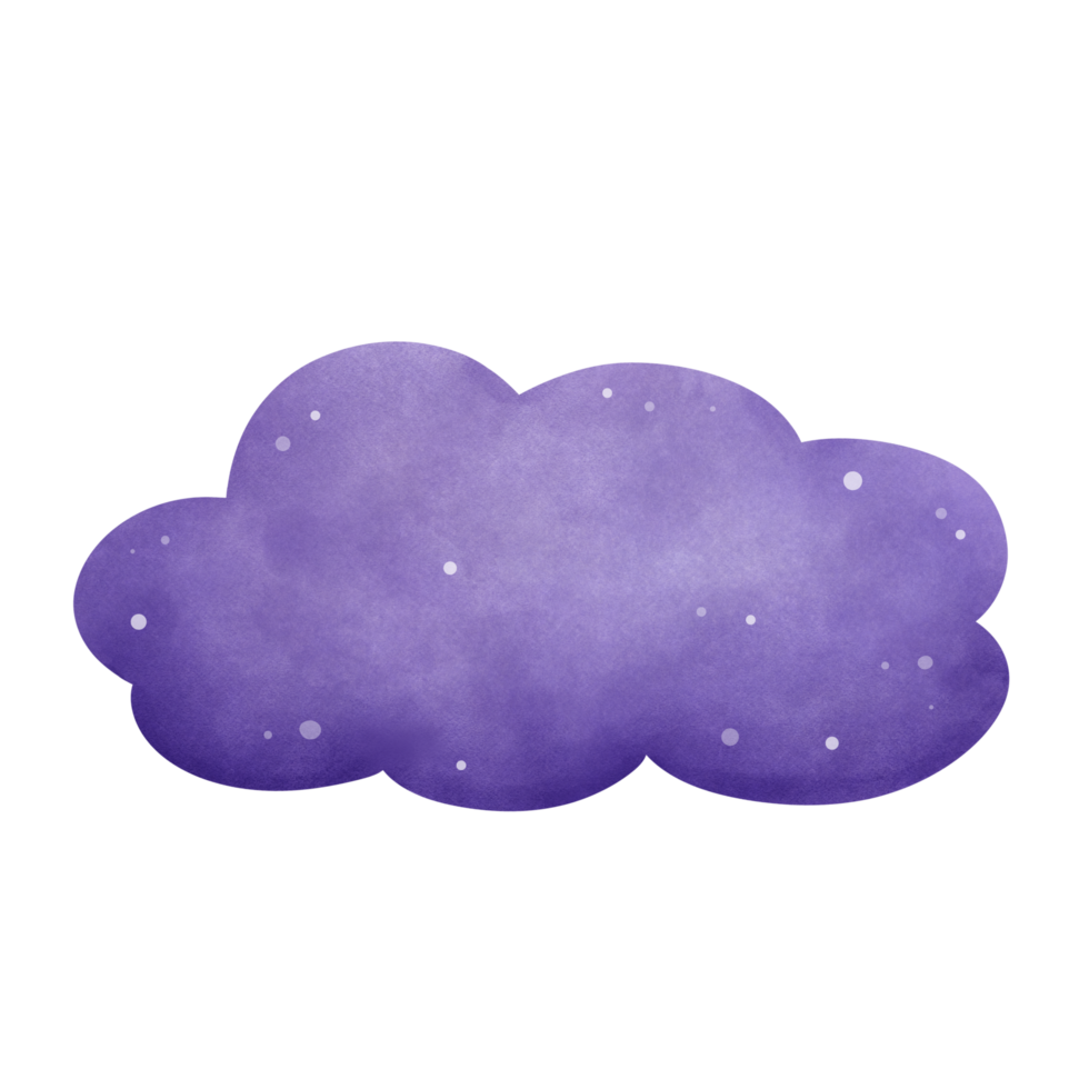 Cartoon drawing of purple cloud png