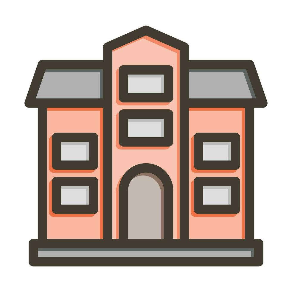 School Vector Thick Line Filled Colors Icon For Personal And Commercial Use.
