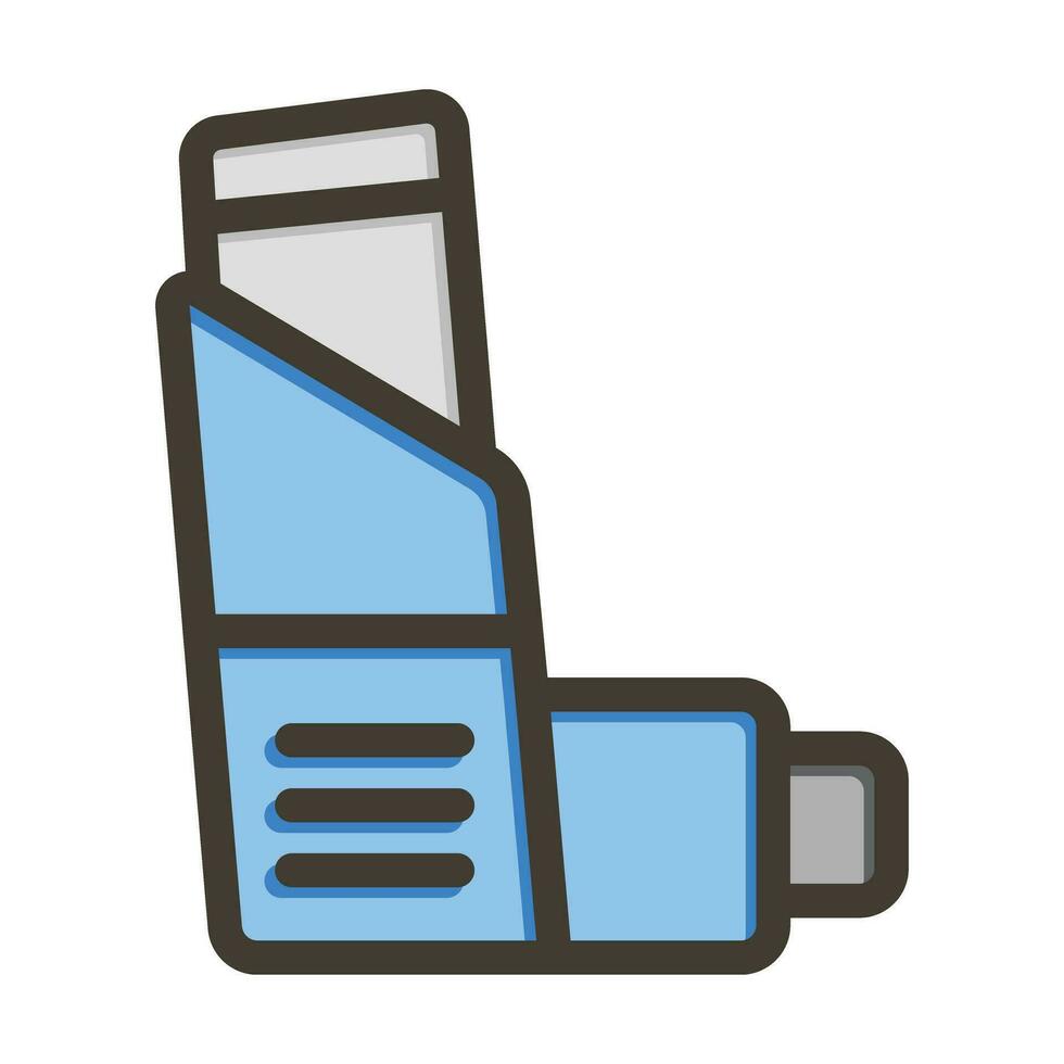 Inhaler Vector Thick Line Filled Colors Icon For Personal And Commercial Use.