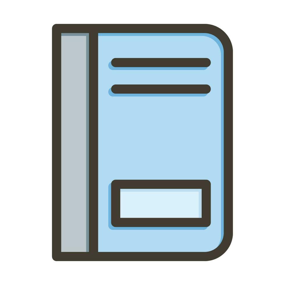 Notebook Vector Thick Line Filled Colors Icon For Personal And Commercial Use.