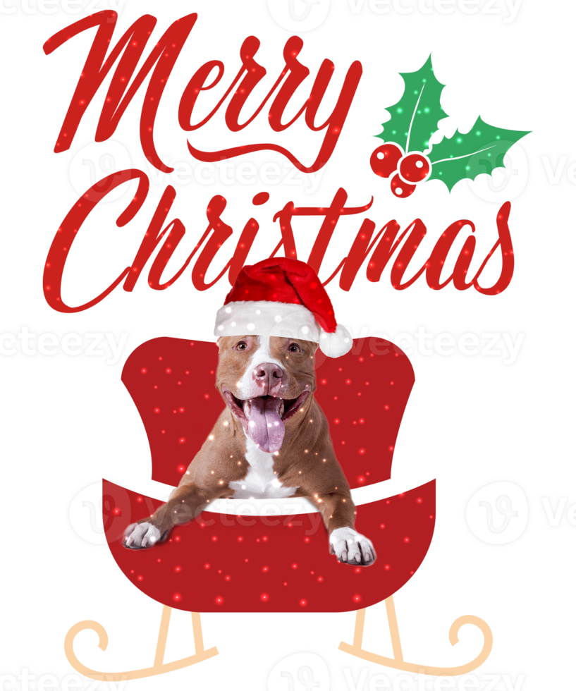 Dog Breeds Merry Christmas Design for the Holiday Season. Christmas Dog T-shirt Design. Funny Dog. png