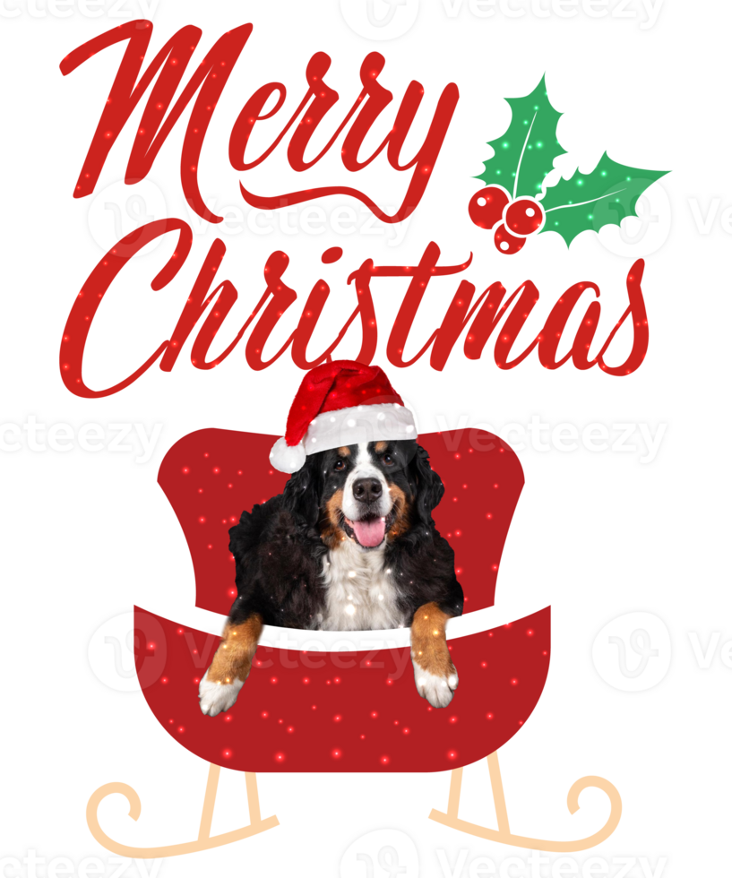 Dog Breeds Merry Christmas Design for the Holiday Season. Christmas Dog T-shirt Design. Funny Dog. png