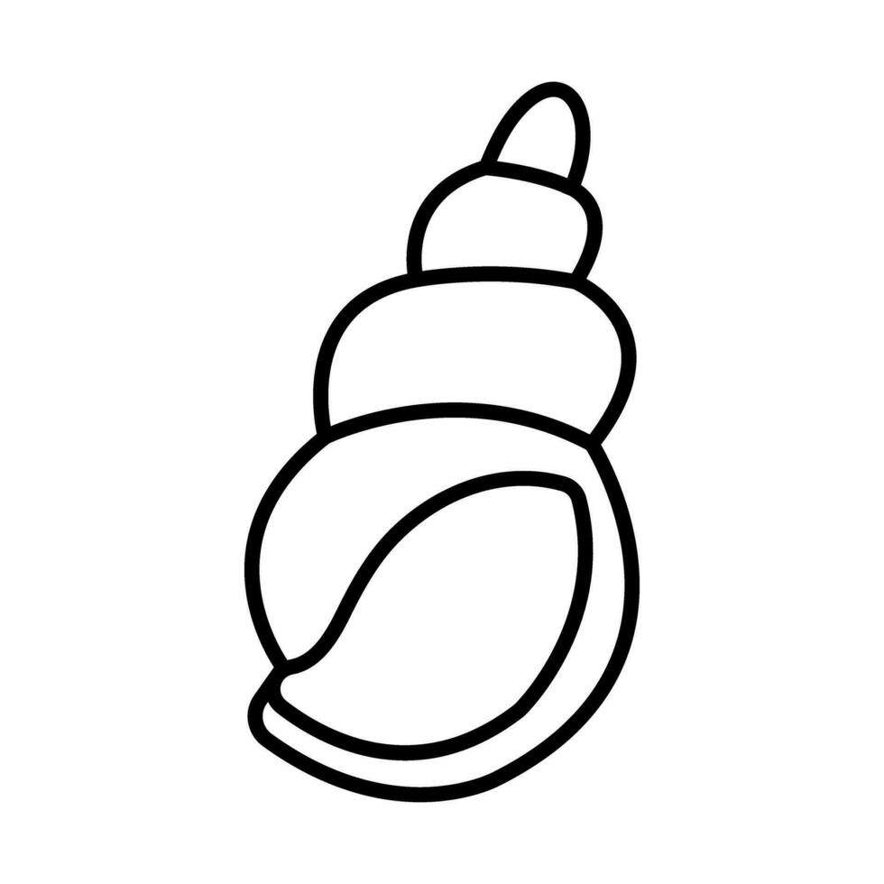 Seashell icon vector. Shell illustration sign. Sea life symbol or logo. vector