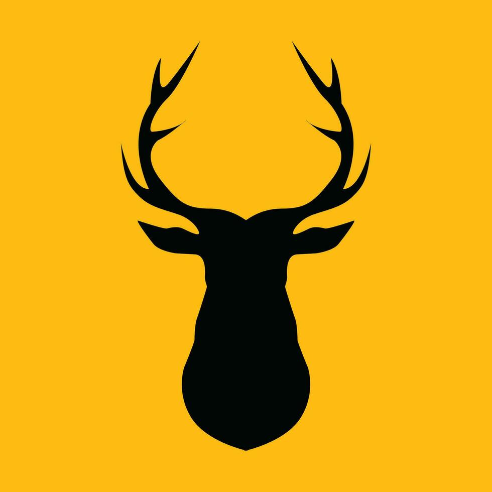 deer head silhouette vector design