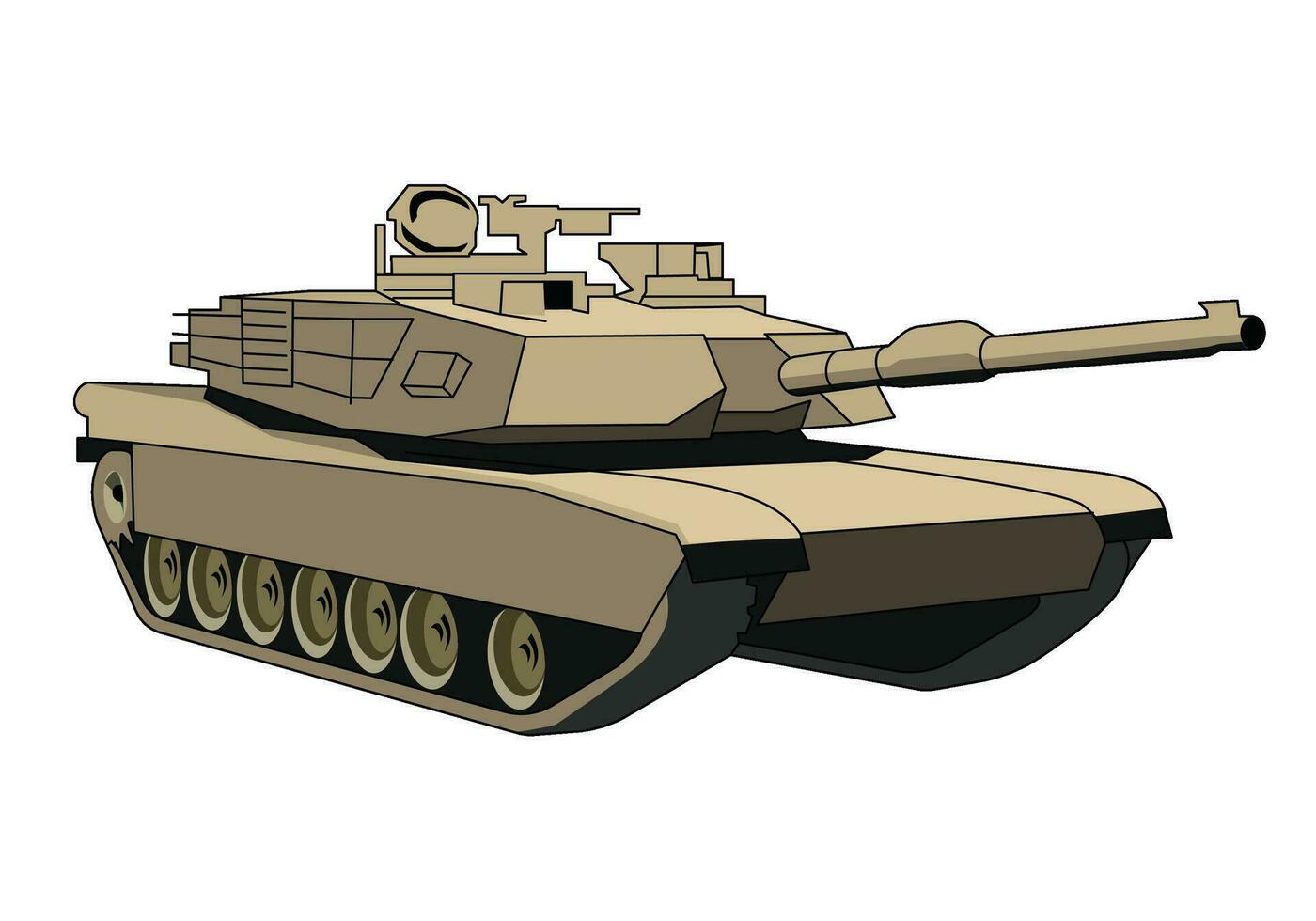 M1 Abrams armored tanks vector design