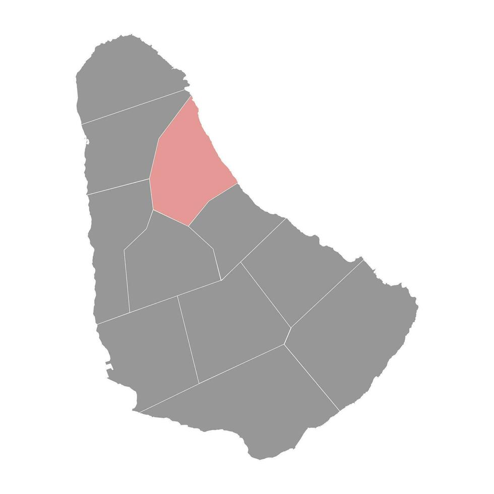 Saint Andrew map, administrative division of Barbados. vector