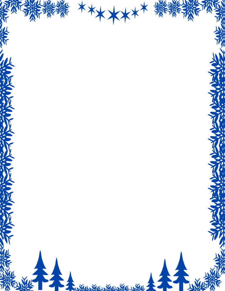 Rectangle winter frame png