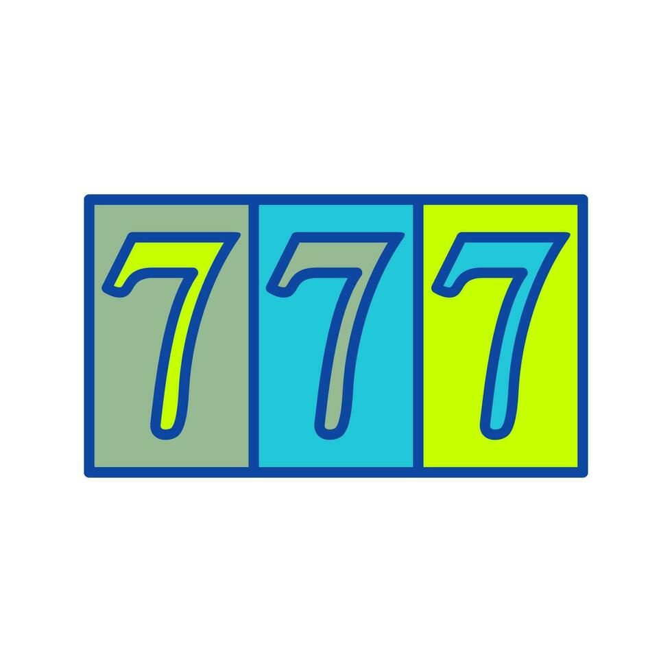 Triple Sevens Vector Icon