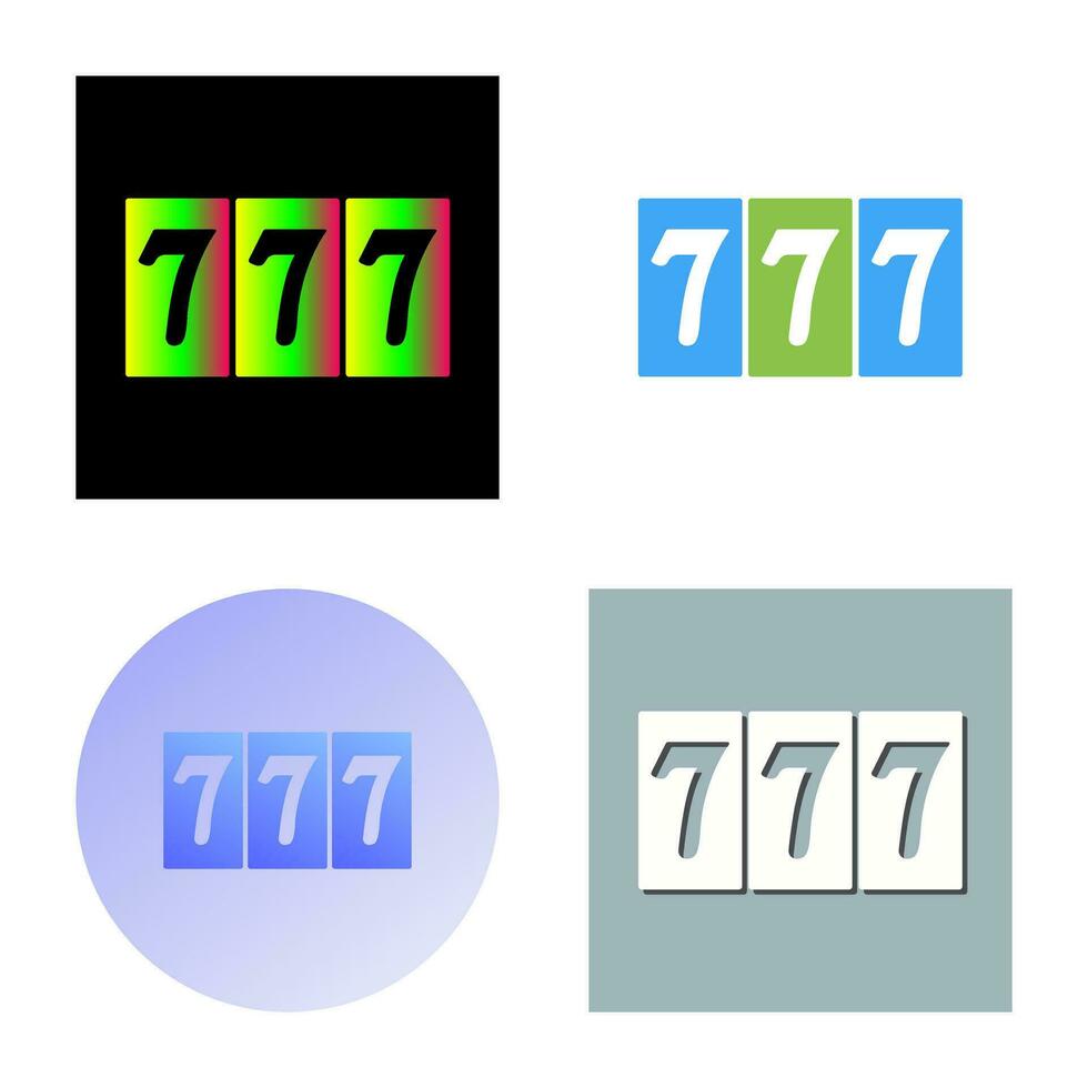 Triple Sevens Vector Icon