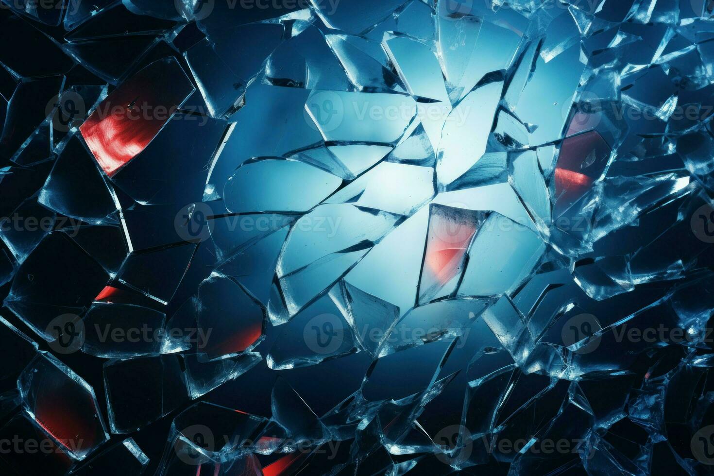 Crystalline Broken glass mockup. Generate Ai photo