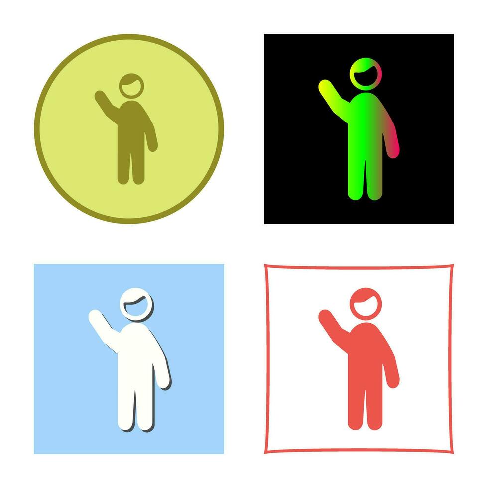 Waving to people Vector Icon