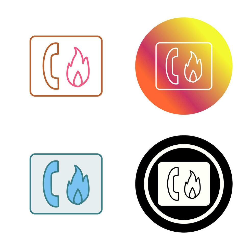 icono de vector de emergencia de incendio único