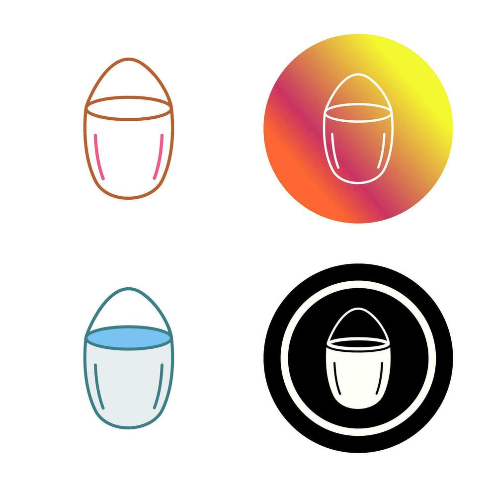 Unique Water Bucket Vector Icon