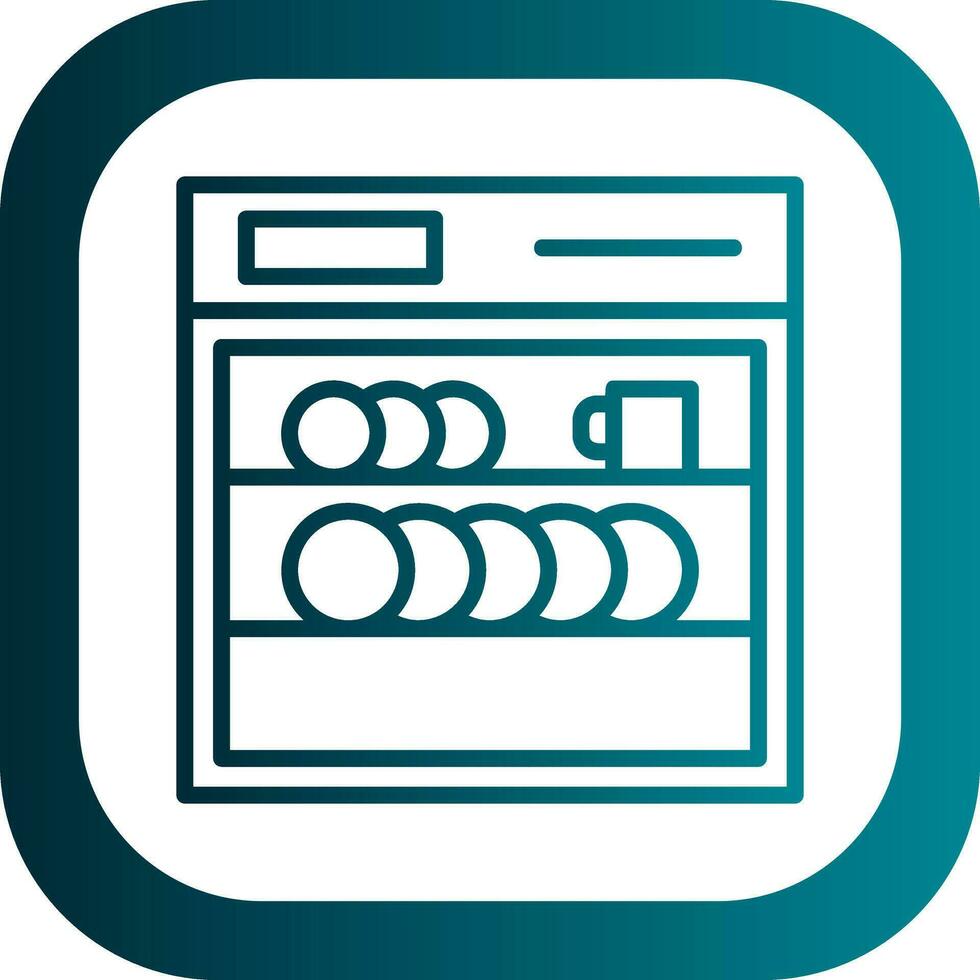 Dishwasher Vector Icon Design