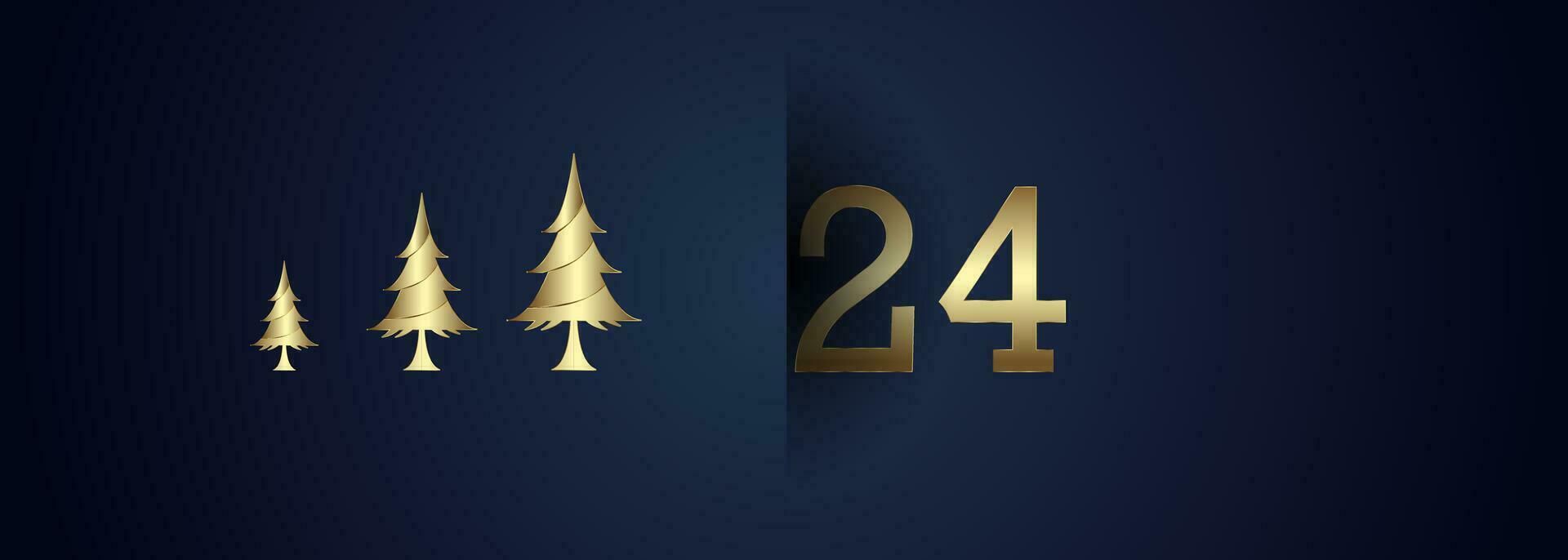 Happy New Year 2024, With gold ribbons, Greeting Card concept vector, illustion. New Year is Coming concept design vector