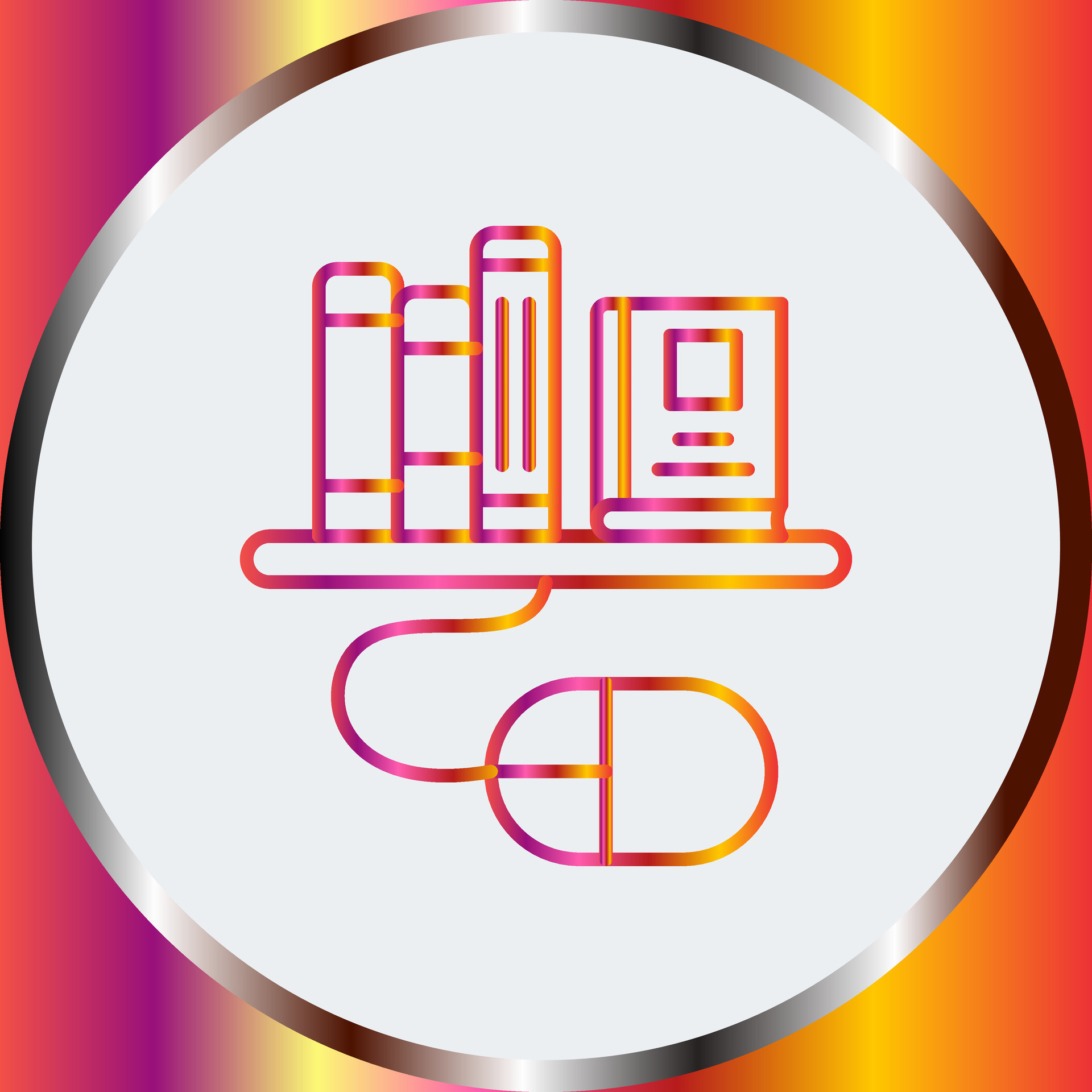 Digital Library Vector Icon 31396168 Vector Art at Vecteezy