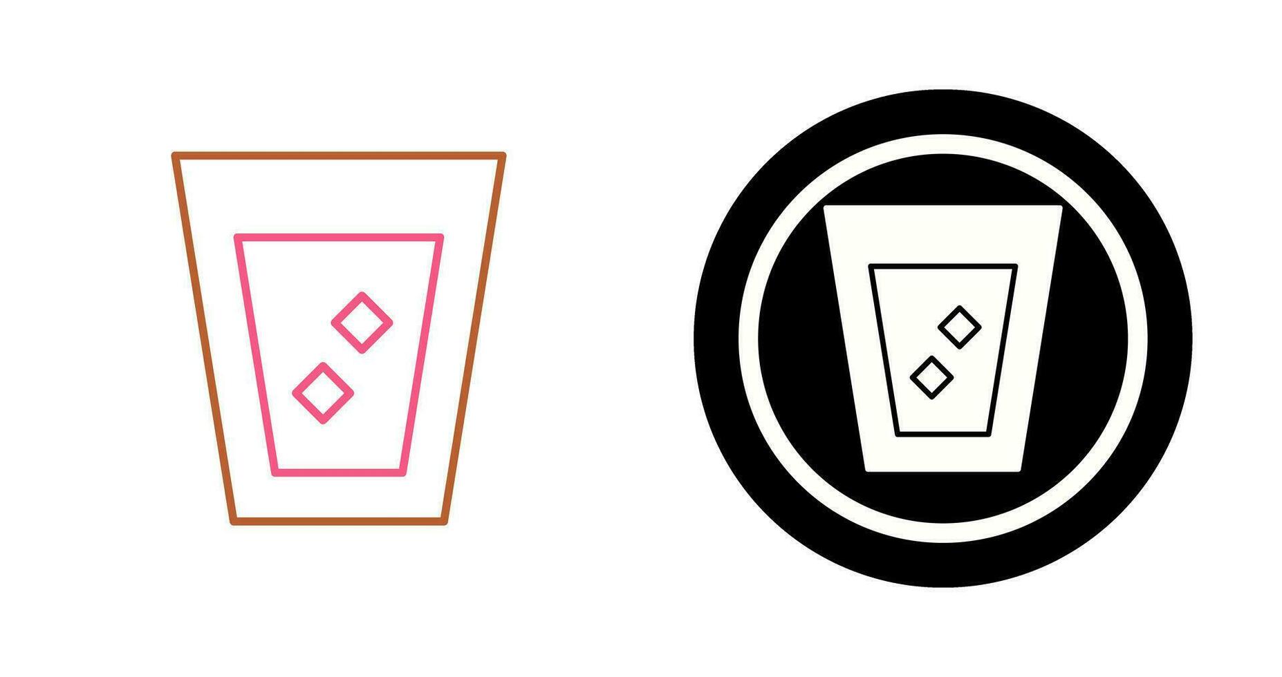 Unique White Russian Drink Vector Icon