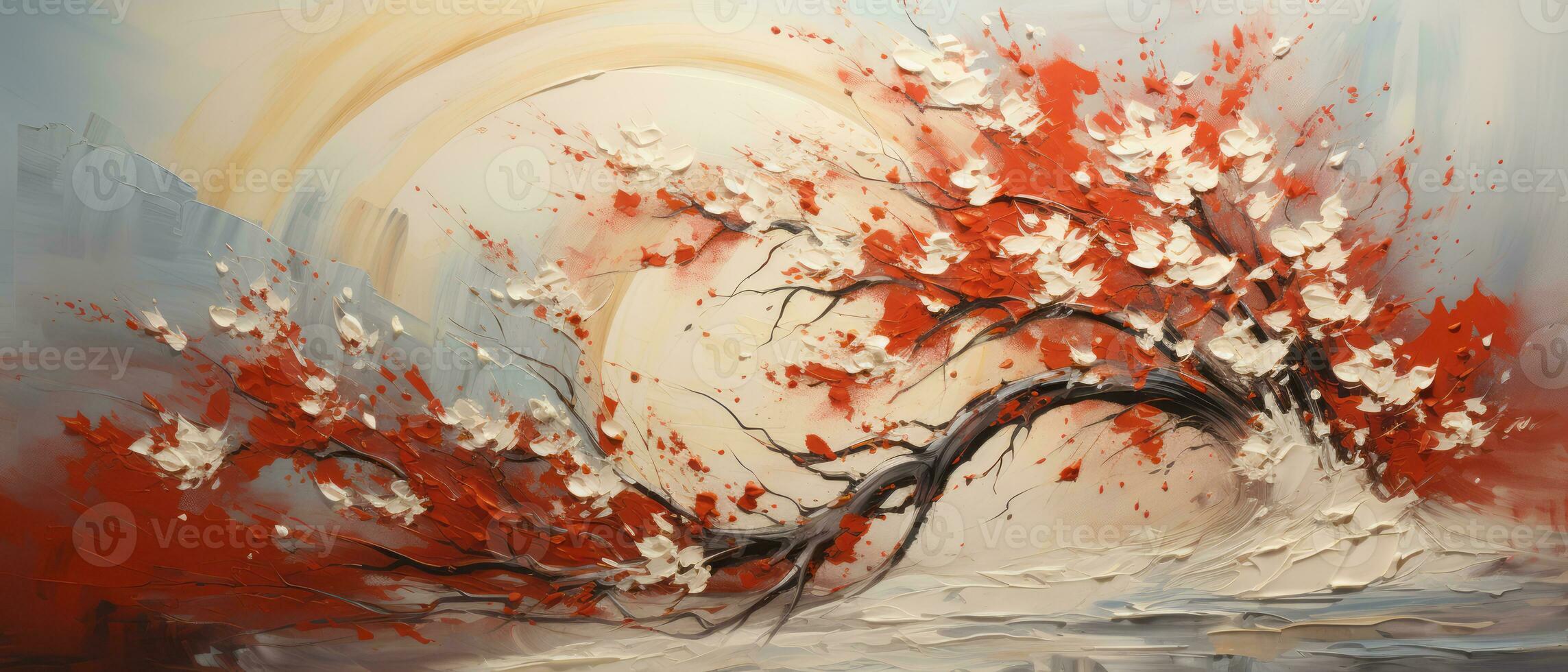 Abstract oil painting. Fragment of artwork. Modern art. AI Generated. photo