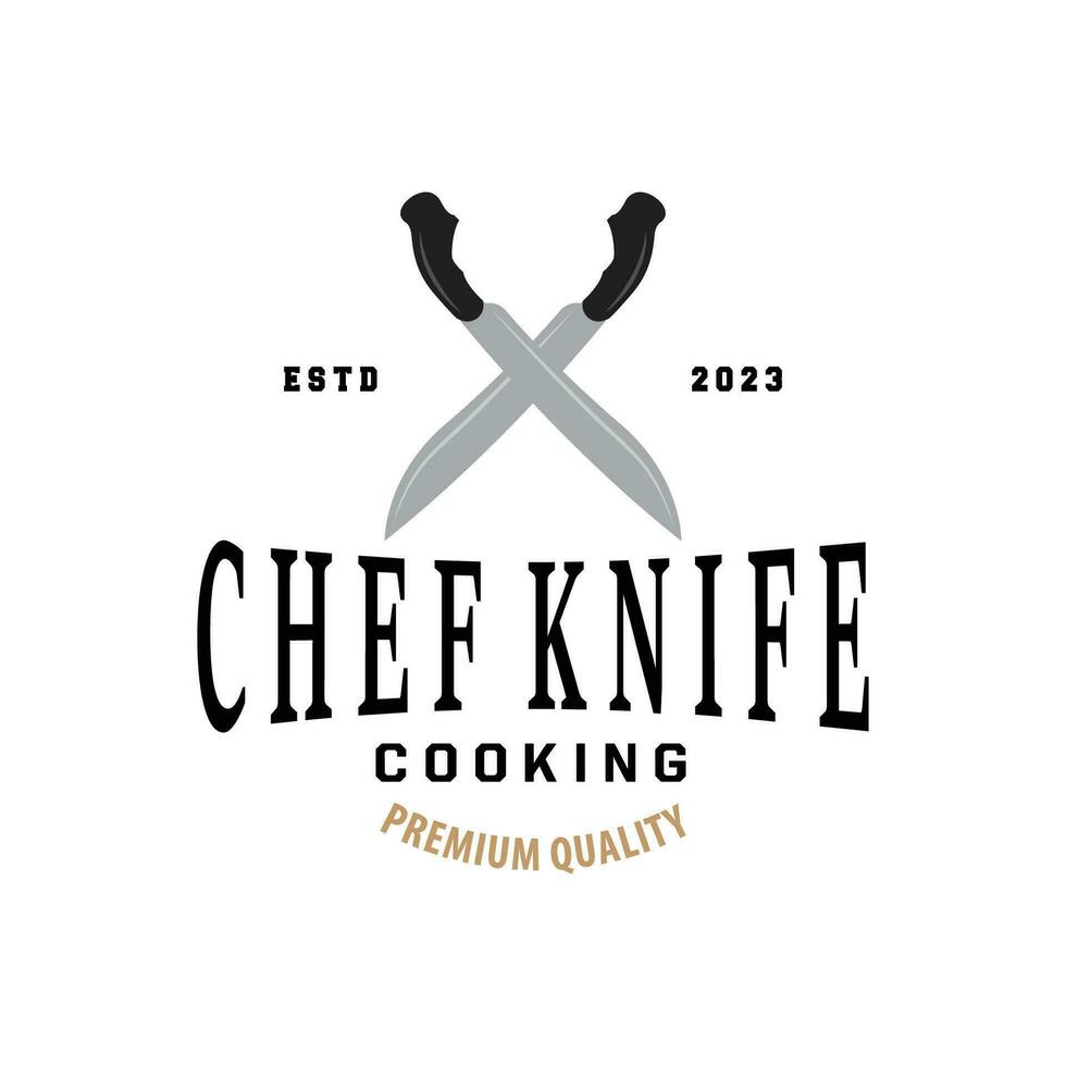 Kitchen Knife Logo, Chef Knife Logo Vector Design Illustration Template 31396524 Vector Art at