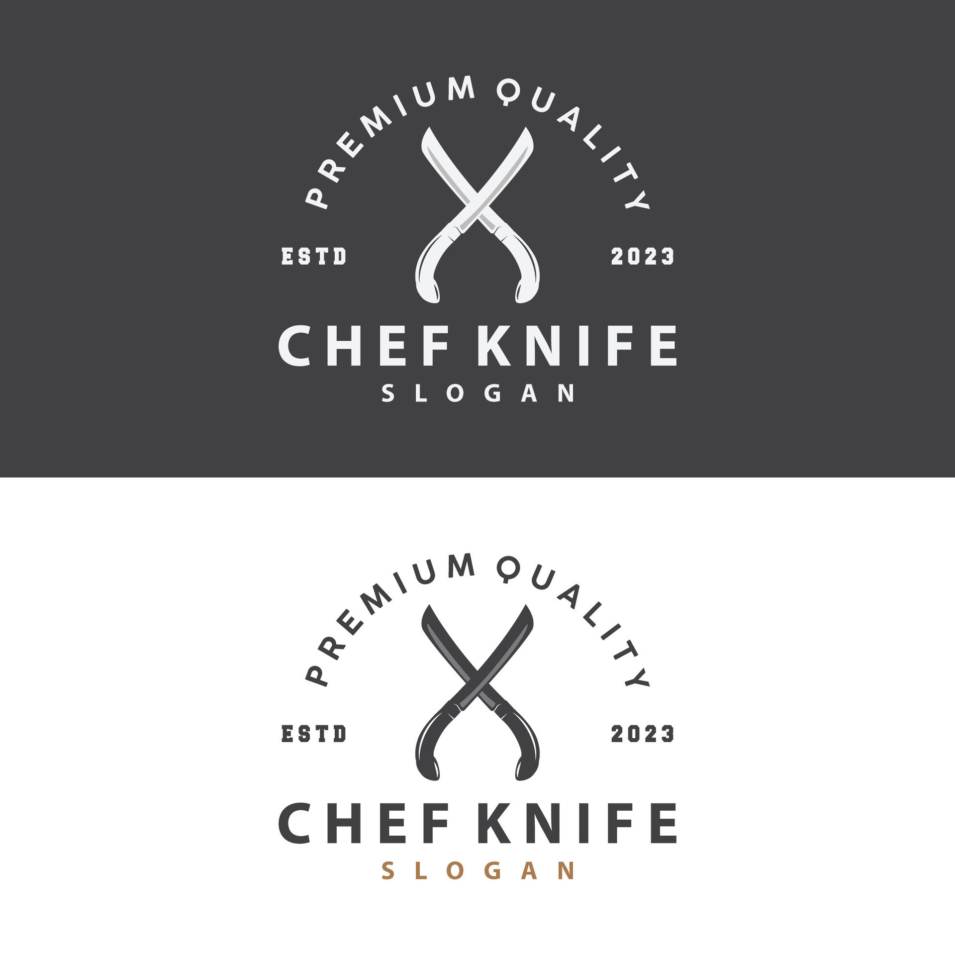 Kitchen Knife Logo, Chef Knife Logo Vector Design Illustration Template 31396530 Vector Art at