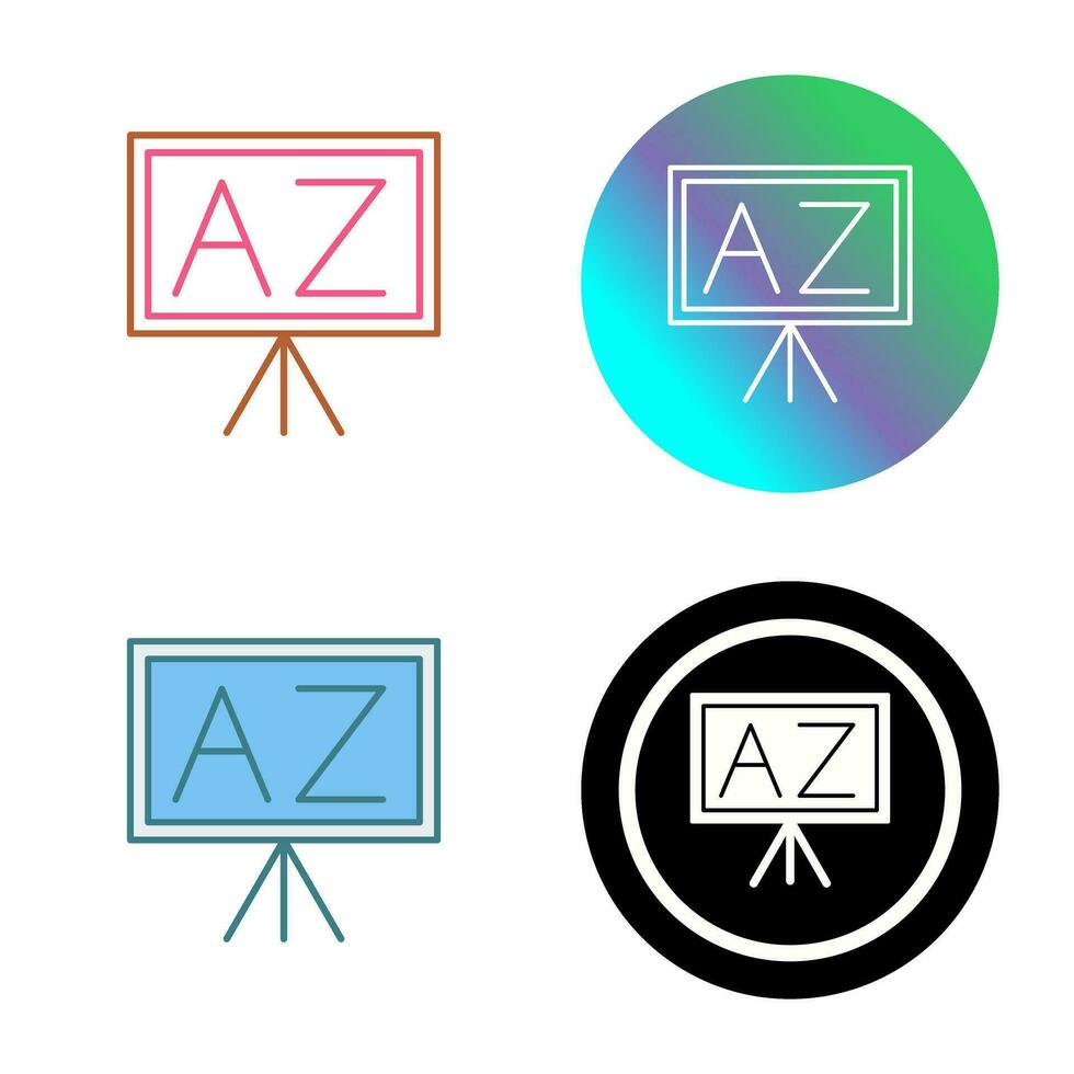 From A To Z Vector Icon