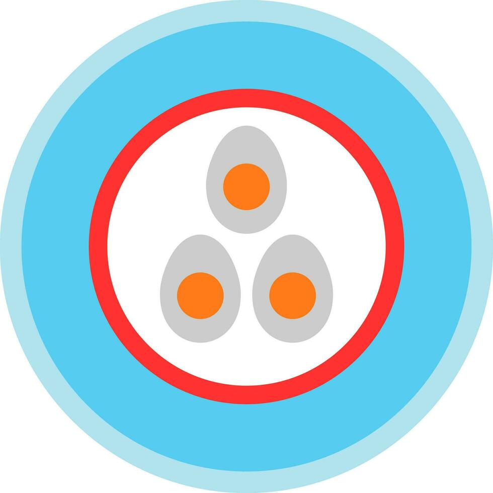 Boiled Egg Vector Icon Design