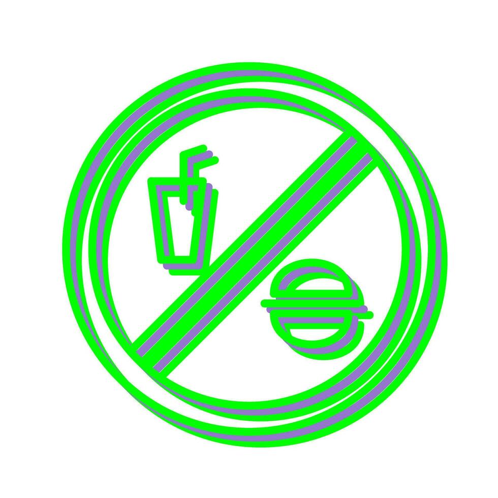 No Food or Drinks Vector Icon