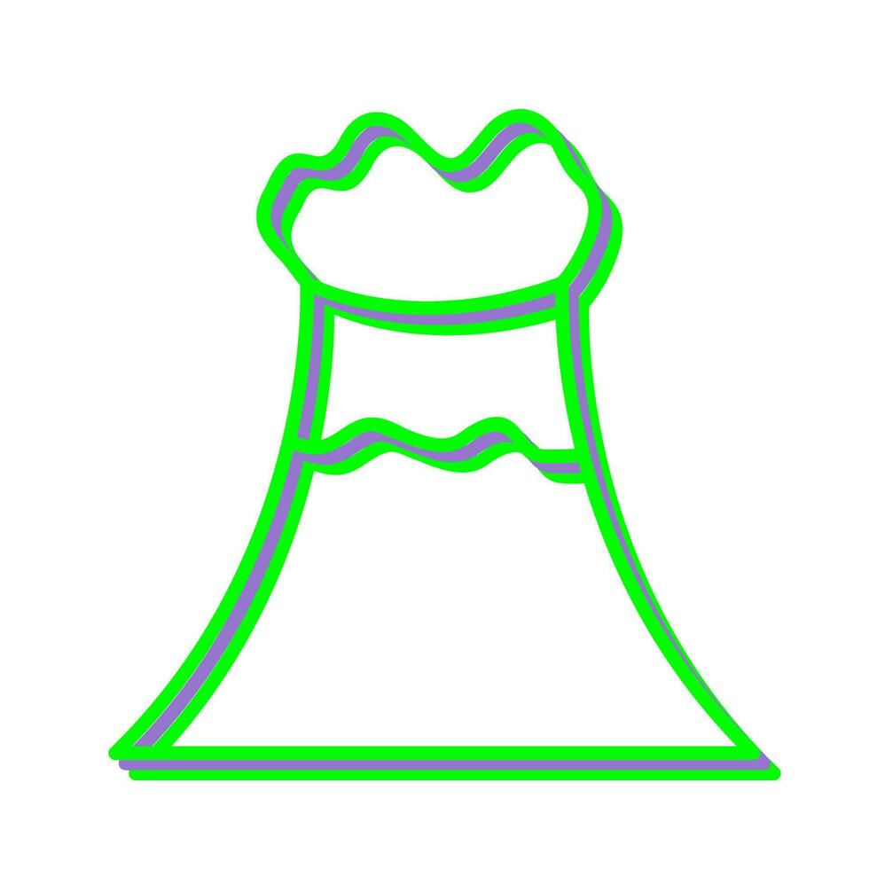 icono de vector de volcán