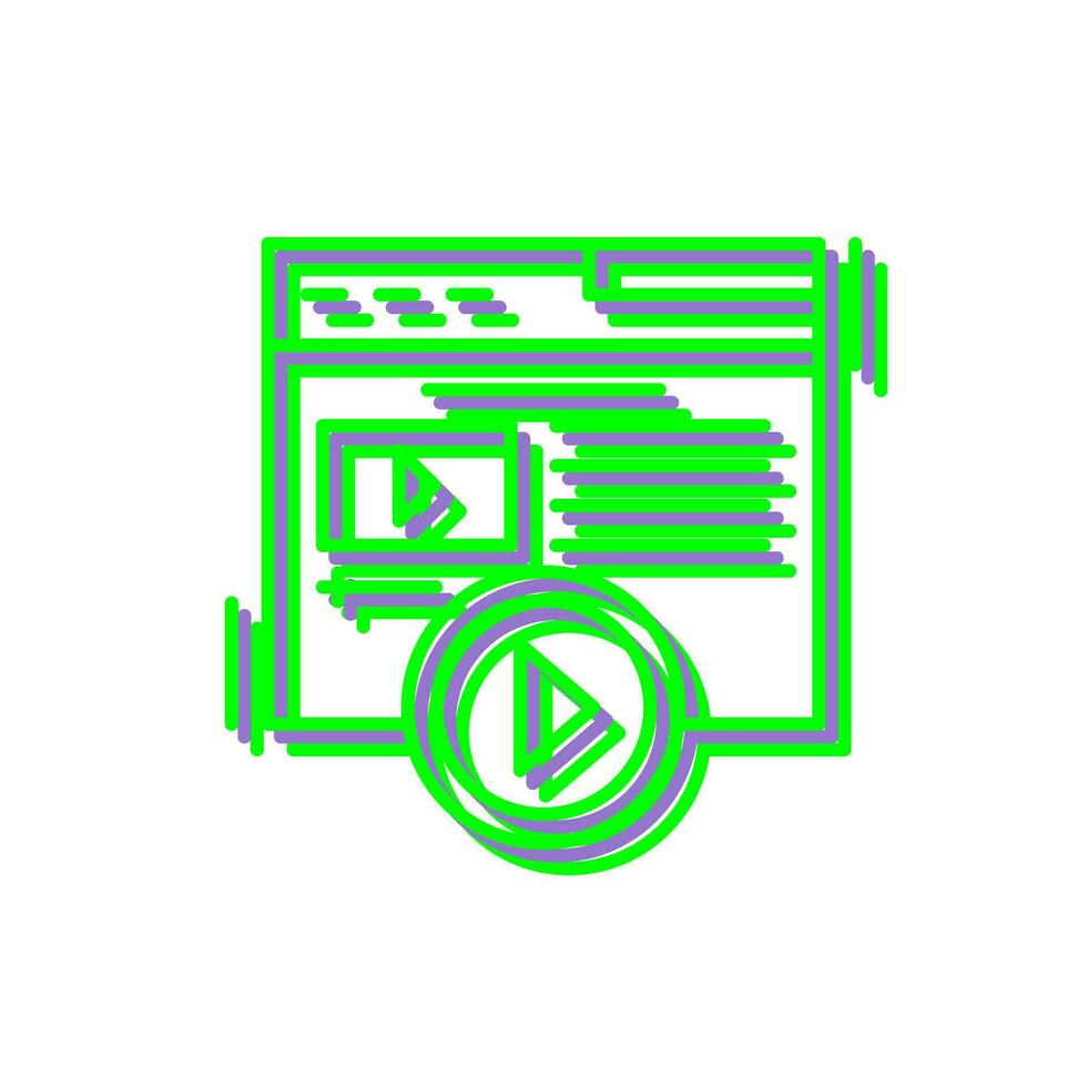 icono de vector de contenido de video