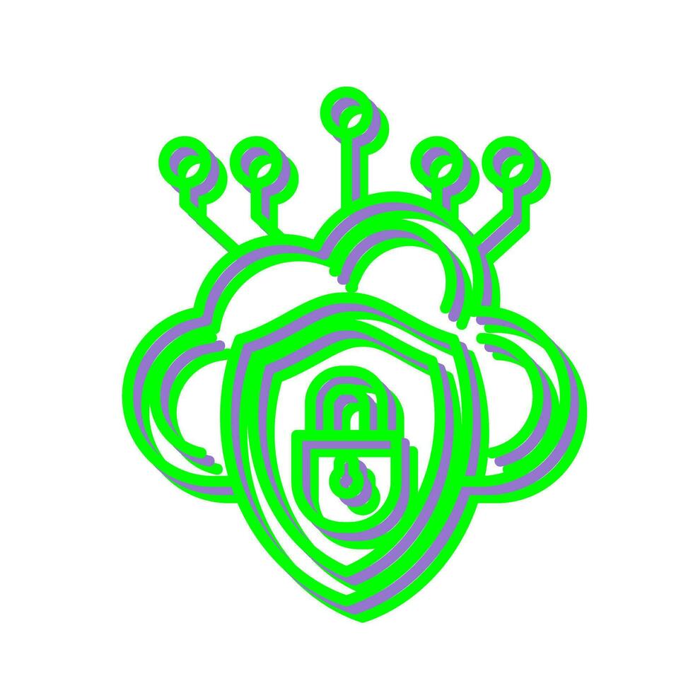 Cloud Security Vector Icon