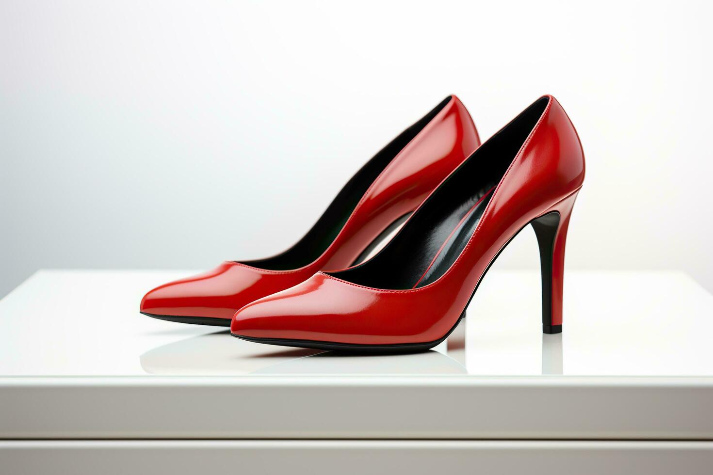 bright red high heels