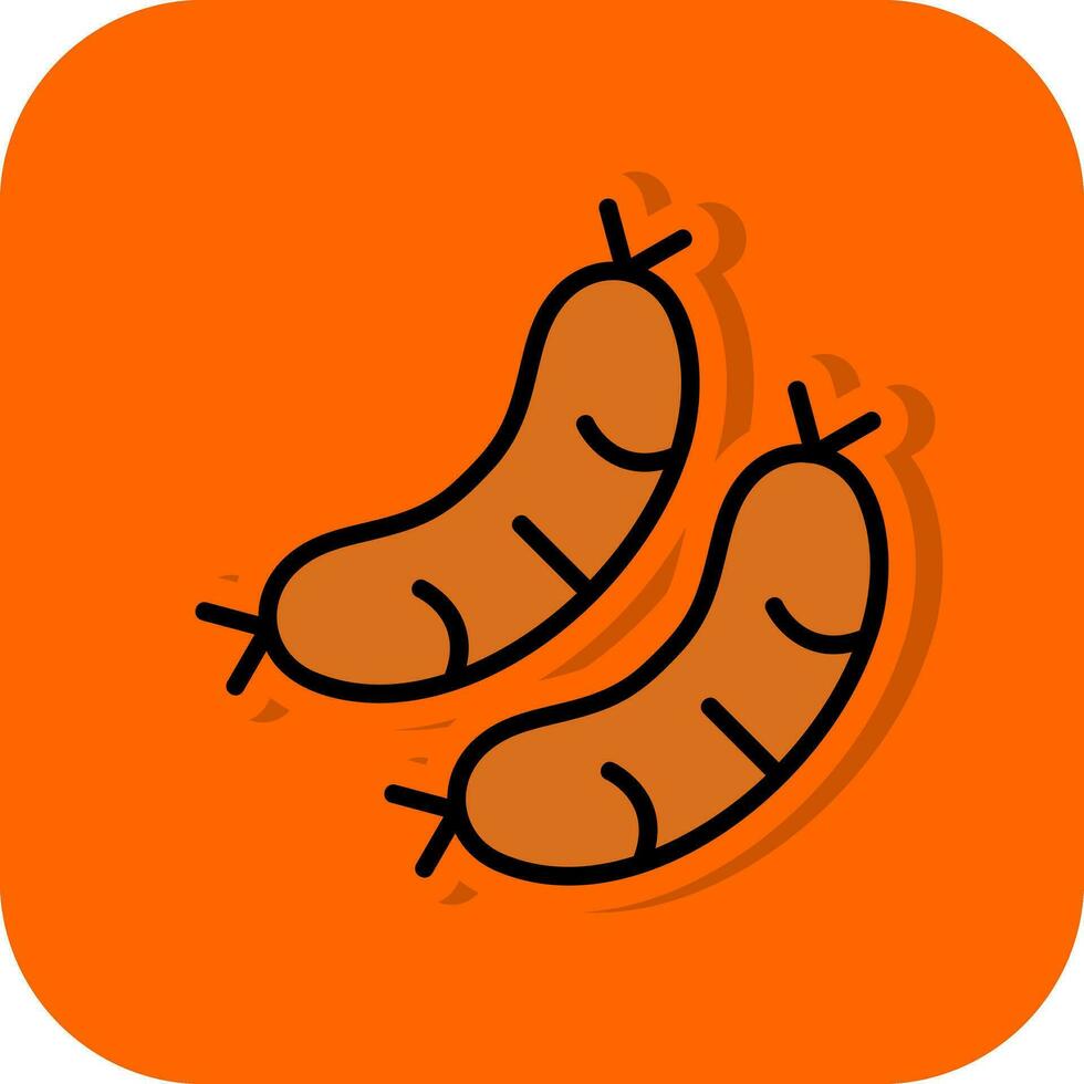 Sausage Vector Icon Design