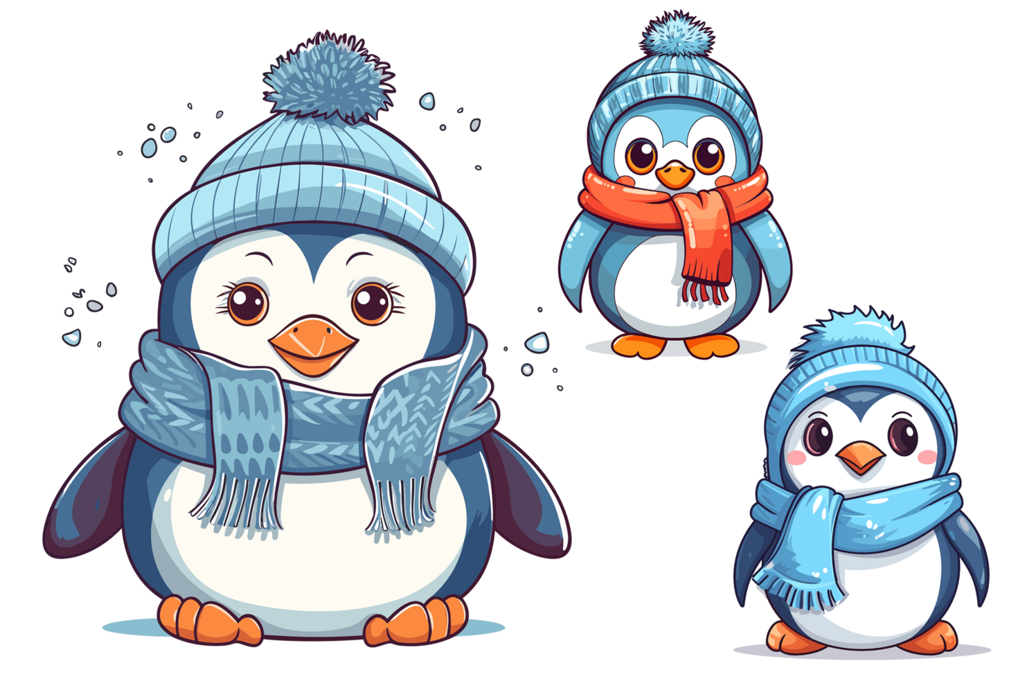 hermosa pingüino clipart - generativo ai png