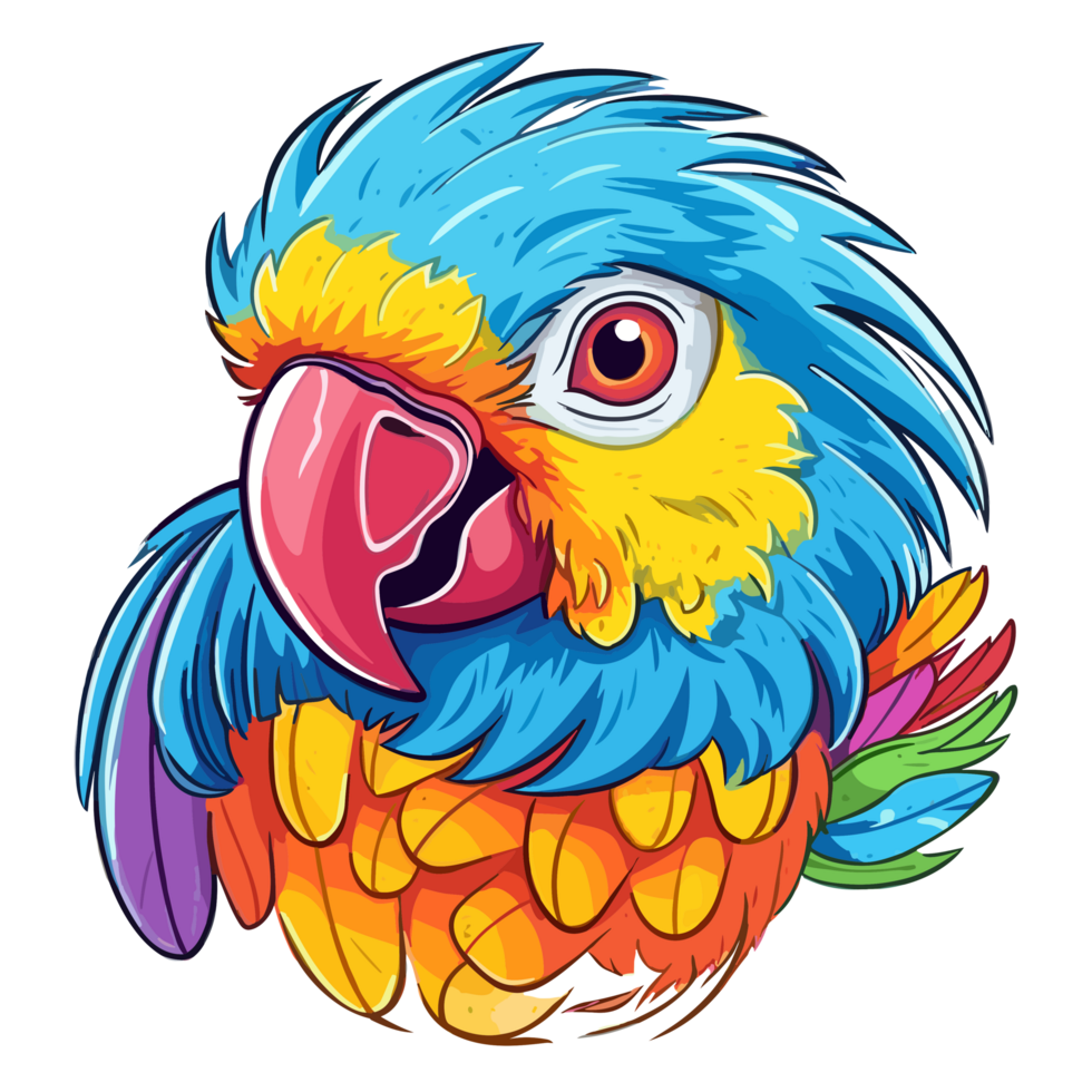 Beautiful Parrot Clipart - Generative Ai png