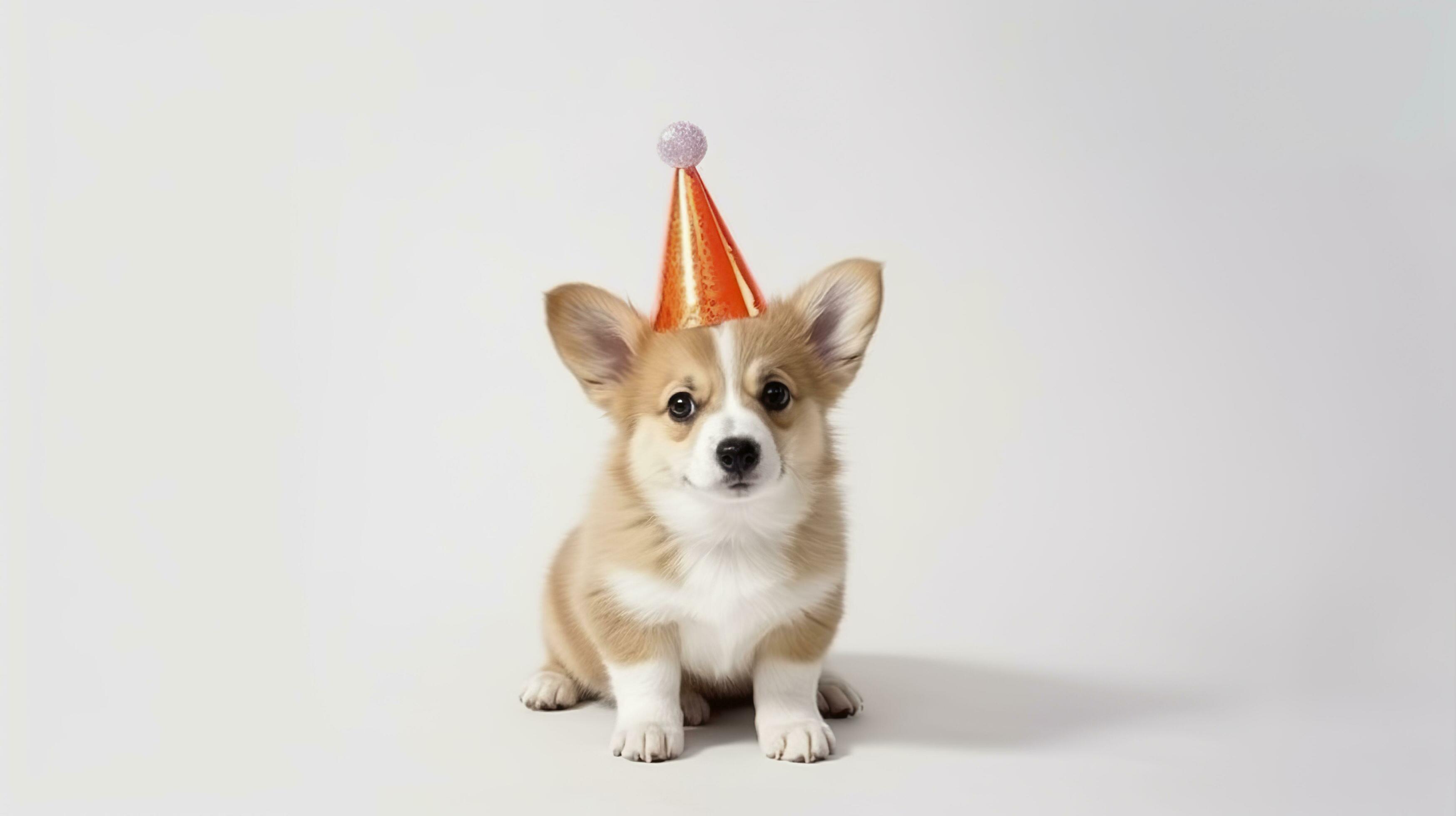 Corgi 2025 party hat
