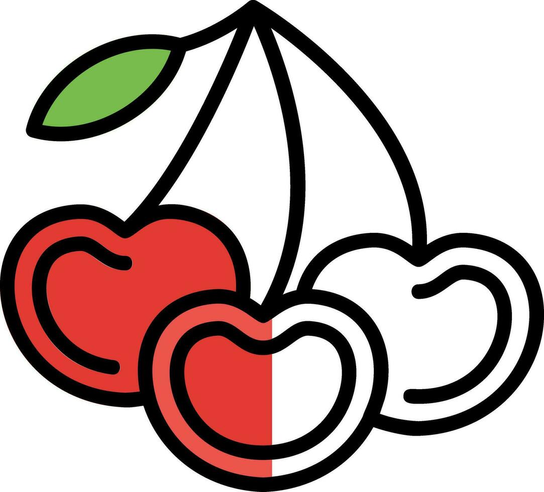 cerezas vector icono diseño