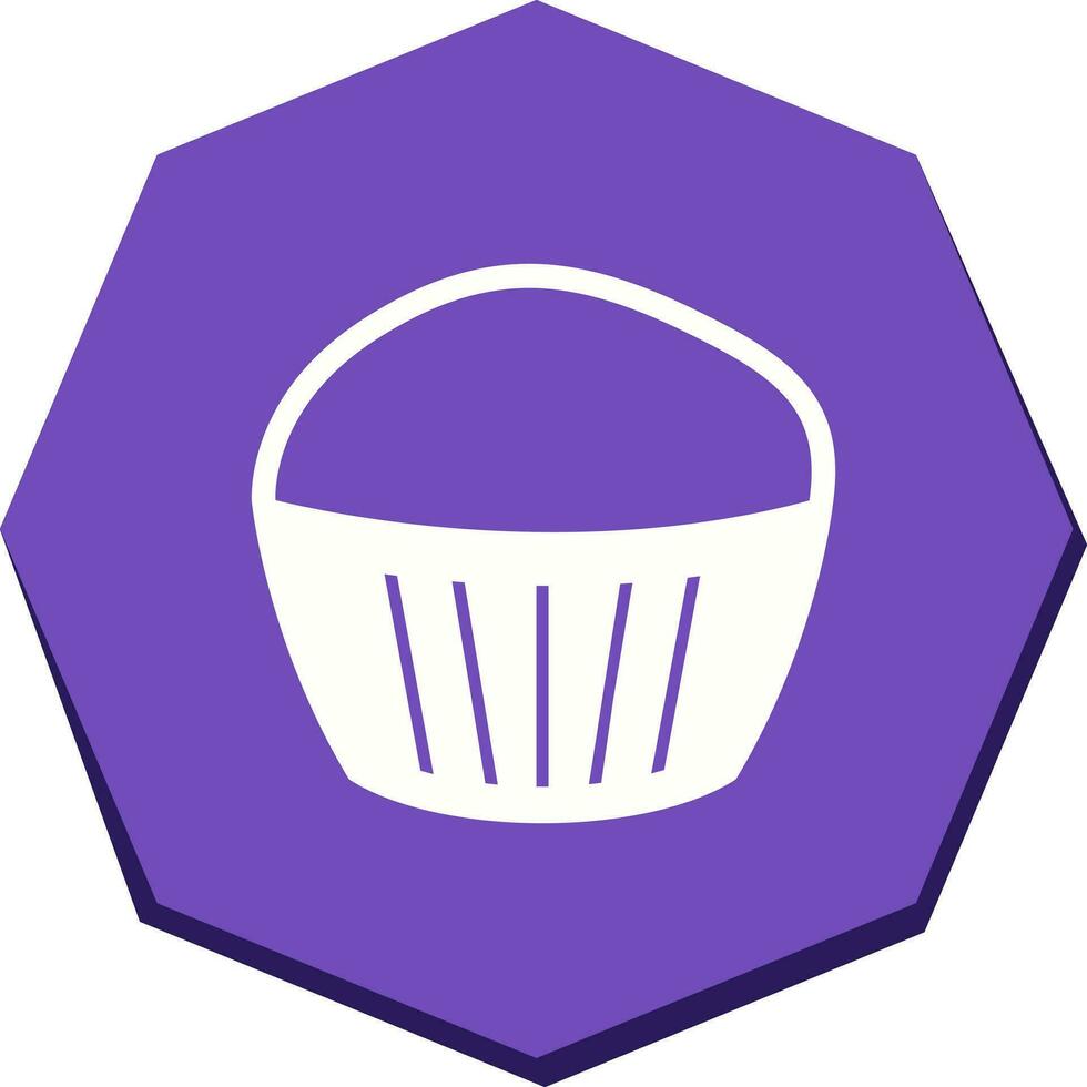 icono de vector de muffin de chocolate