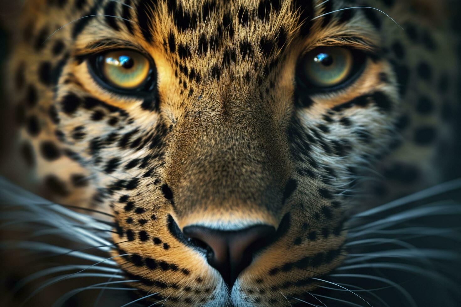 Leopard portrait with beautiful eyes. Animal portrait. Close-up. photo