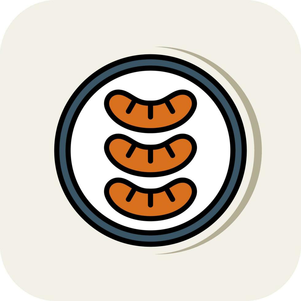 Sausage Vector Icon Design