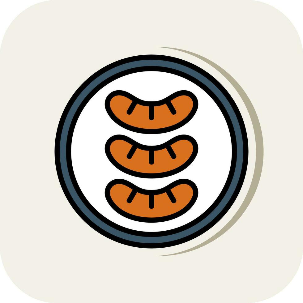 Sausage Vector Icon Design