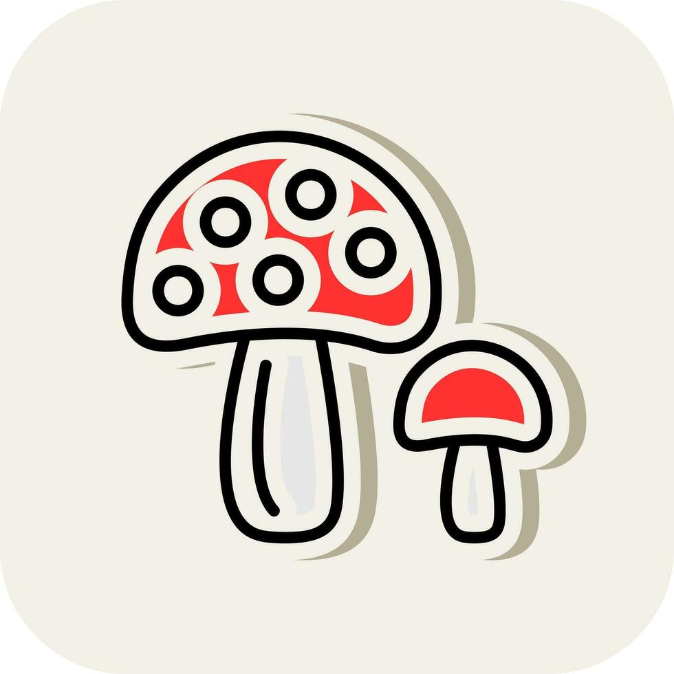 Mushroom Vector Icon Design