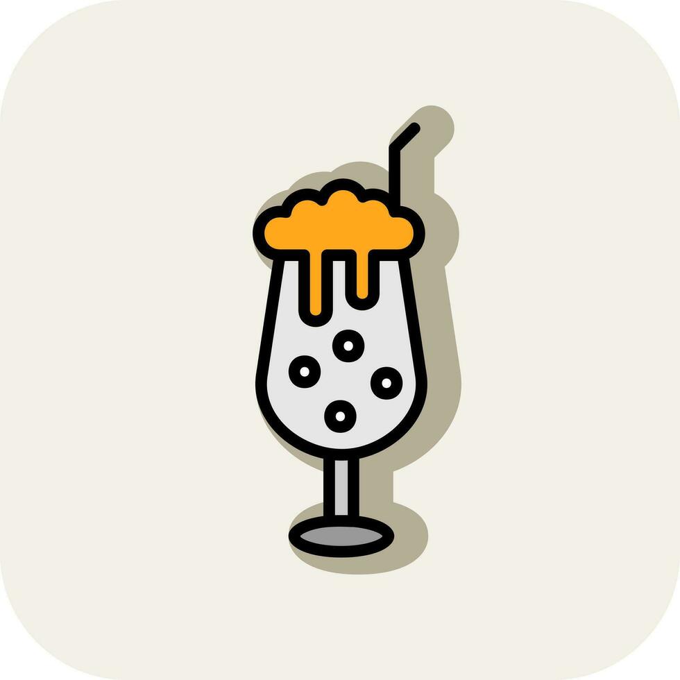 Milkshake Vector Icon Design