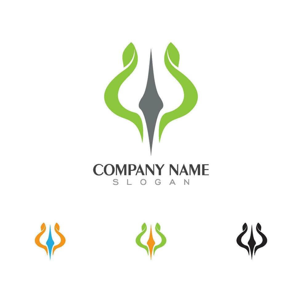 Trident Logo Template vector icon