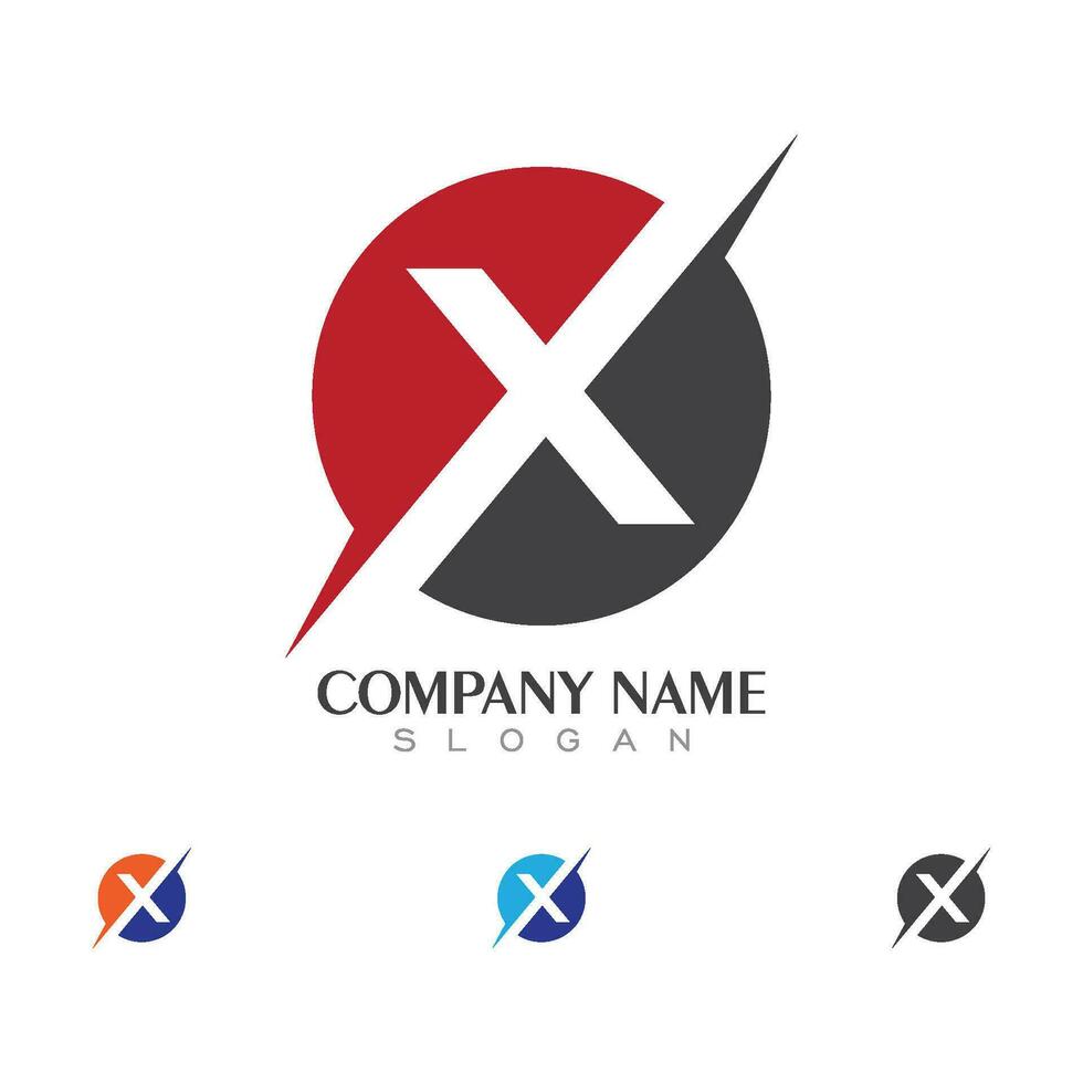 X Letter Logo Template vector icon