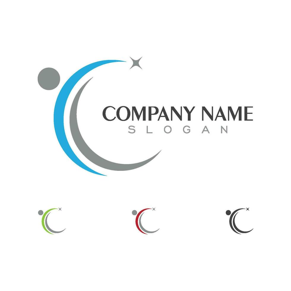 Human character logo sign vector