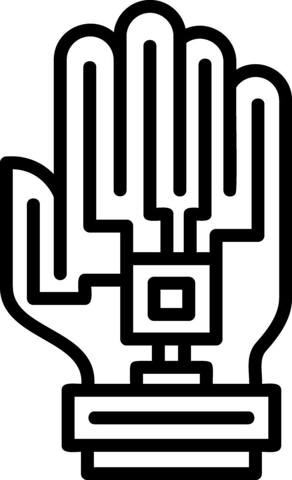 Haptic Feedback Glove Vector Icon Design