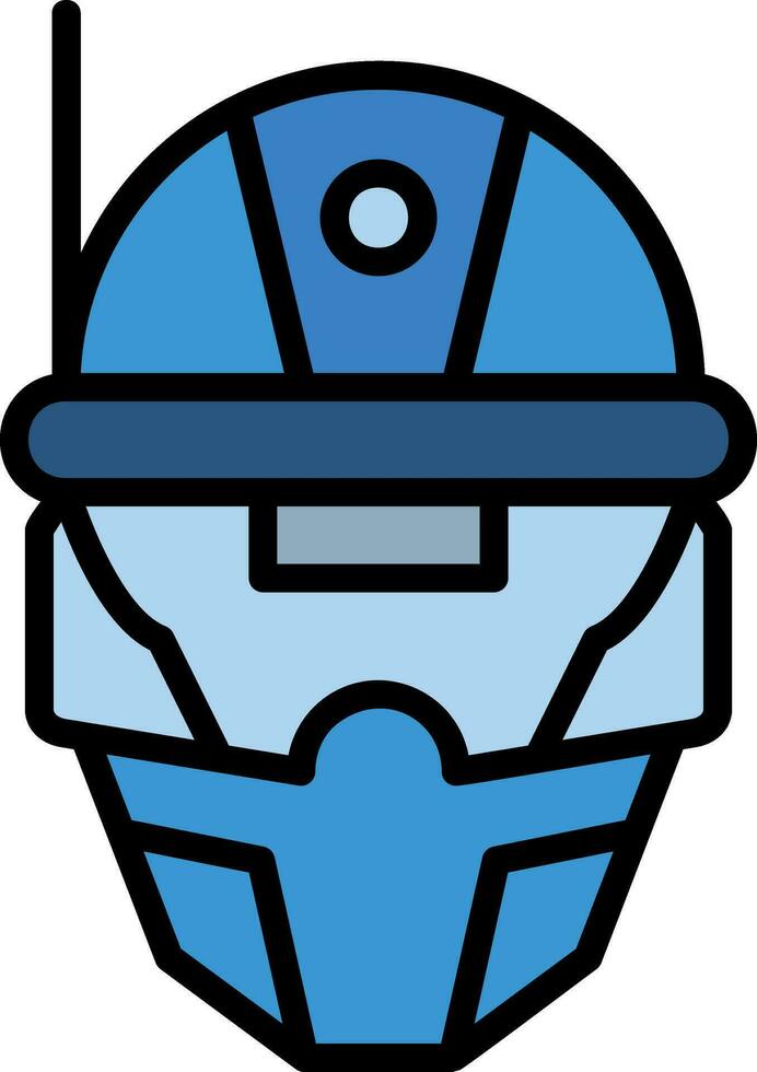 Cyberspace Helmet Vector Icon Design