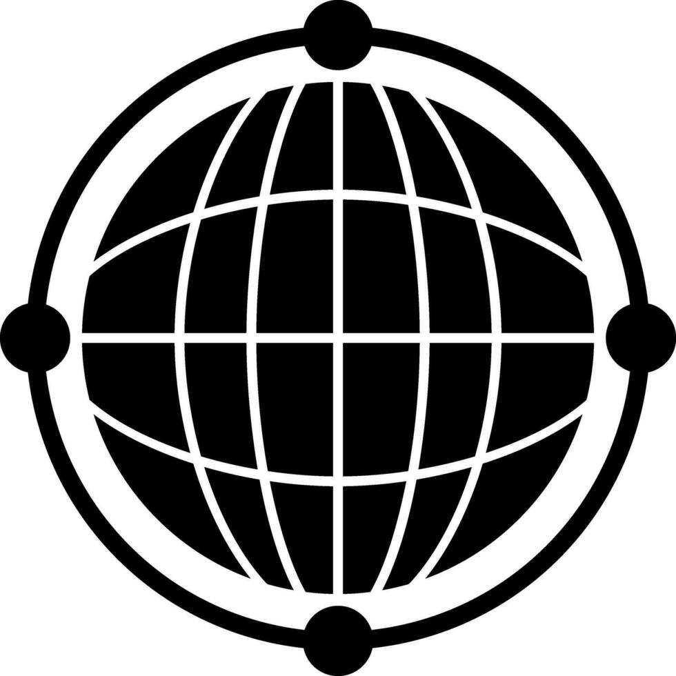 Virtual World Globe Vector Icon Design